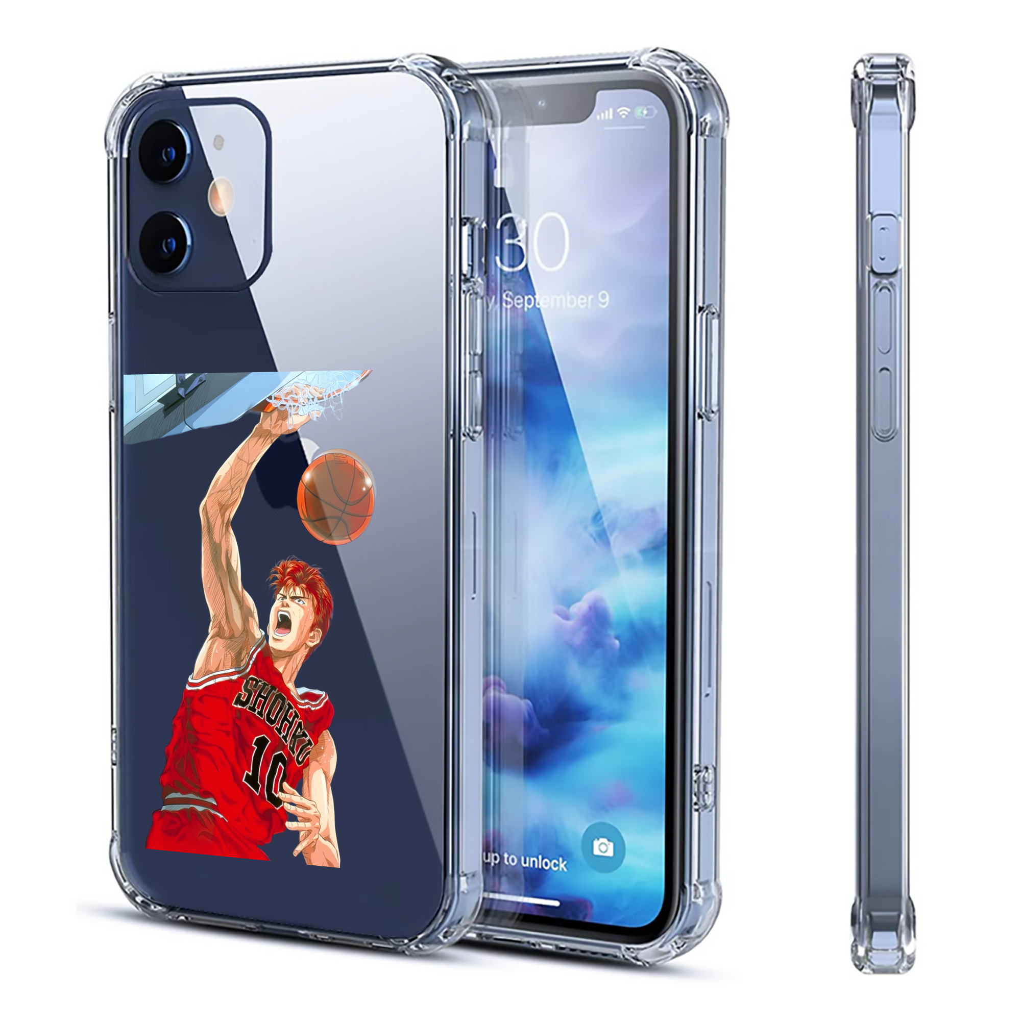（画像用） SLAM DUNK／スラムダンク 【iPhone 12シリーズ対応】透明スマホケース（クリアソフトケース）